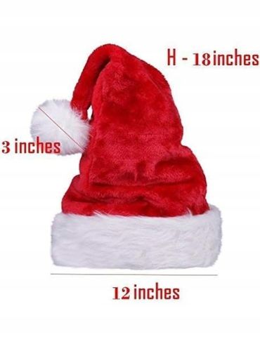 Czapka Mikołaja z ciepłego pluszu na Arena.pl