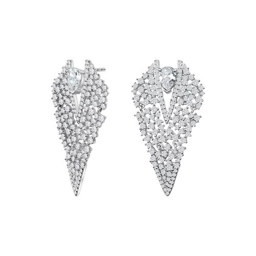 srebrne kolczyki lśniące imprezowe - kdk6499 na Arena.pl