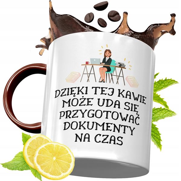 Kubek Bordowy Dla Sekretarki Na Urodziny Prezent Z Nadrukiem Ze Zdjęciem zdjęcie 1