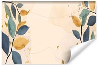 Fototapeta Ścienna KOLOROWE Liście Styl Boho Akwarele 405cm x 270cm