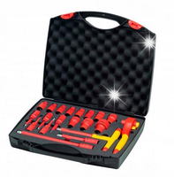 WIHA 43024 ZESTAW IZOLOWANYCH KLUCZY NASADOWYCH 1/2" W WALIZCE 21 SZT.