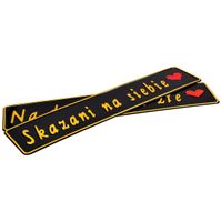 Ślubne tablice rejestracyjne Skazani na siebie Na dobre i na złe