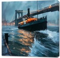 Obraz 90x90cm Stary Parowiec