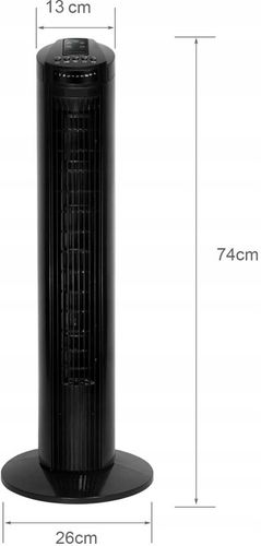 Stojacy wentylator kolumnowy podlogowy wiatrak wiatrak podlogowy z pilotem na Arena.pl