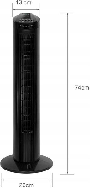 Stojacy wentylator kolumnowy podlogowy wiatrak wiatrak podlogowy z pilotem zdjęcie 7