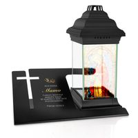 ZNICZ WITRAŻ z GRAWEREM podstawka + DEDYKACJA na GRÓB Mamy Taty