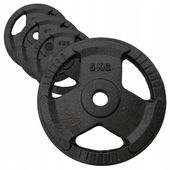 Obciążenie żeliwne 4x5kg talerz 28mm zestaw 20kg