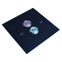 Przycisk podwójny dzwonka do domofonu wyjścia furtki bramy drzwi LED czarny