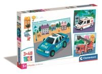 puzzle 3x48 super color rescue vehicles 3180