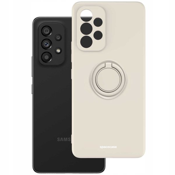 Spacecase Silicone Ring Galaxy A53 5G Bone zdjęcie 2