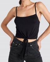 NAKD TIE FRONT SQUARE NECK TOP S