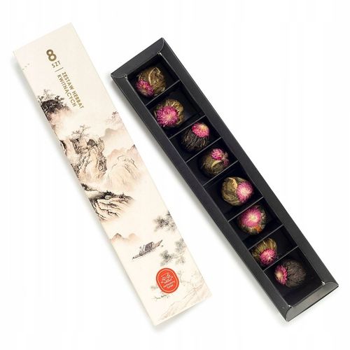 BOMBONIERKA herbata KWITNĄCA orientalna 8 szt ZESTAW herbat kwitnących na Arena.pl