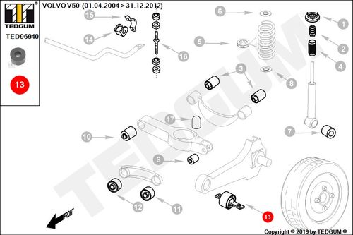 VOLVO V50 ŁOŻYSKO ŚRUBY ŚCIĄGACZA TULEI MW 04-12 na Arena.pl