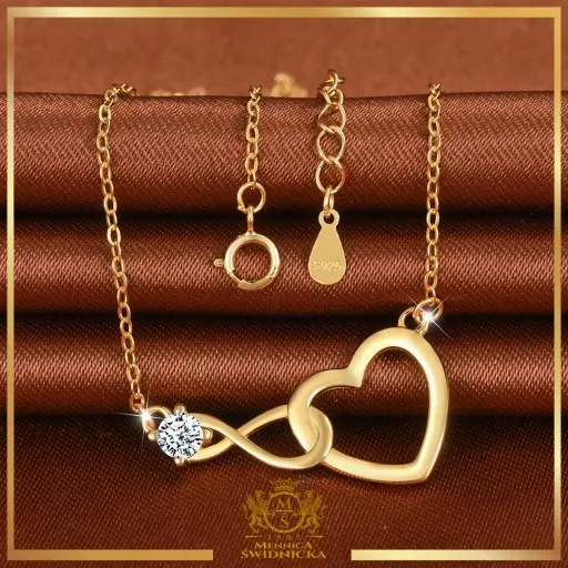 Mennica Świdnicka - Zestaw Złota Bransoletka Naszyjnik Srebro Prezent zdjęcie 5