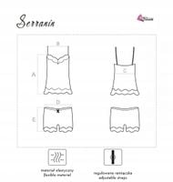 Koszula LivCo Corsetti SERRANIN + szorty S/M