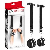 Kajdanki do zaczepiania o drzwi. Regulowane.