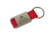 Brelok do kluczy jednostronny grawer 50 szt. czerwony kolor paska