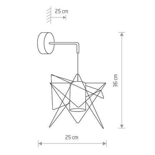 Kinkiet designerski druciany Gstar 8285 Nowodvorski czarny mosiądz na Arena.pl