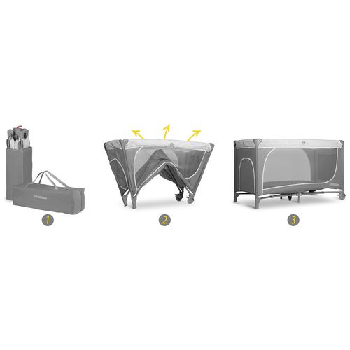 Łóżeczko turystyczne 125x65x78cm RK-241 szare na Arena.pl