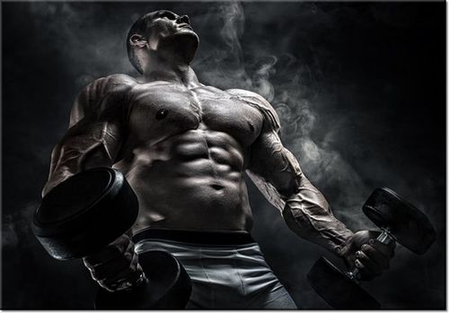 100 70CM OBRAZ PŁÓTNO MĘŻCZYZNA SIŁOWNI STALOWYM KOLORZE PŁÓTNO RAMA na Arena.pl