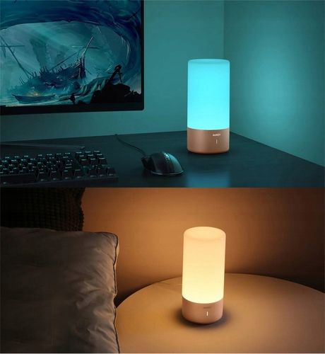 AUKEY LT-T6 Rose Gold LAMPKA NOCNA STOŁOWA RGB LED DOTYKOWA na Arena.pl