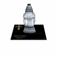 SZKLANA PODSTAWKA POD ZNICZE 40x40cm 502h Wujku