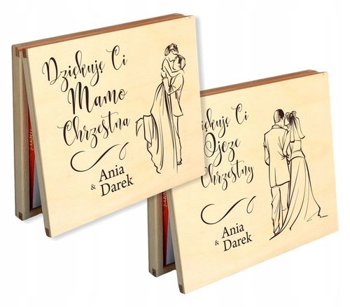 PODZIĘKOWANIE DLA RODZICÓW CHRZESTNYCH NA ŚLUB WESELE Z GRAWEREM IMIONA na Arena.pl