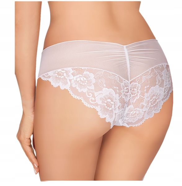 Ewana 086 Bezszwowe Koronkowe Figi Biały XL zdjęcie 4