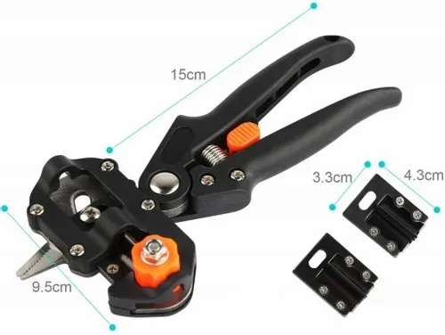 ZESTAW SEKATOR NOŻYCE NOŻYCZKI OGRODOWE DO SZCZEPIEŃ OKULIZACJI DRZEW ETUI na Arena.pl