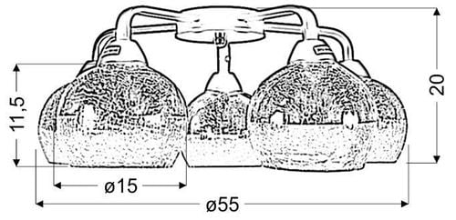 Cromina ampla 5x60W E27 chrom na Arena.pl