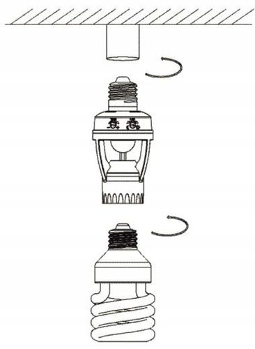 OPRAWKA ŻARÓWKI E27 Z CZUJNIKIEM RUCHU ZMIERZCHU PIR LED DO LAMPY na Arena.pl