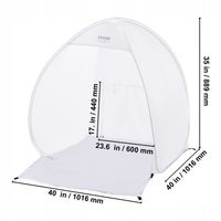 VEVOR Kabina Lakiernicza 101,6x88,9x101,6CM Materiał Poliester Biały