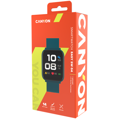 CANYON Smartwatch Easy SW-54 Zielony na Arena.pl