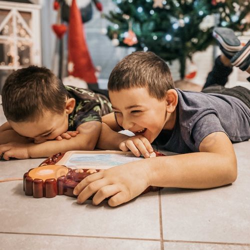 WOOPIE Znikopis Tablica Magnetyczna Kolorowa Stempelki Bordowy na Arena.pl