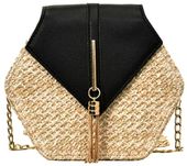 Torebka mała na ramie kuferek listonoszka boho  T51_Czarny