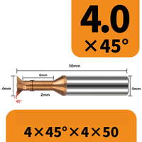 Frez 4-ostrzowy "jaskółczy ogon" dovetail VHM Rozmiar: 4×45°×50L