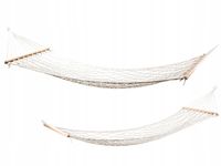 Hamak ogrodowy sznurkowy ze stelażem bujak siatka