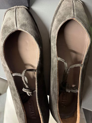 ALOHAS Baleriny Sway Suede w kolorze jasnobrązowym ze skóry R36 na Arena.pl