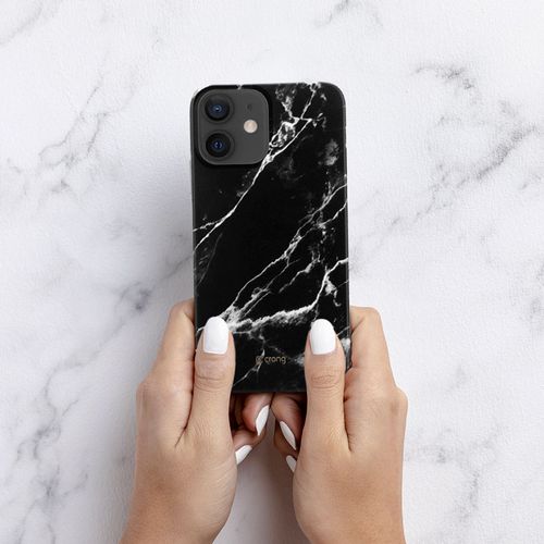 Crong Marble Case - Etui iPhone 12 Mini (czarny) na Arena.pl