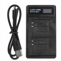 PRZENOŚNA ŁADOWARKA BATERII DO APARATU FOTOGRAFICZNEGO LI-50B USB LCD
