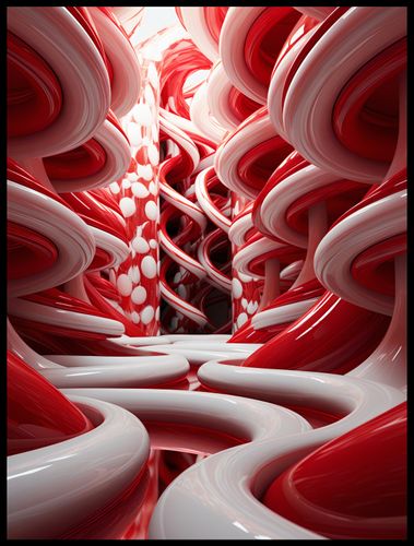 Plakat 60x80cm Czerwone Wiry na Arena.pl