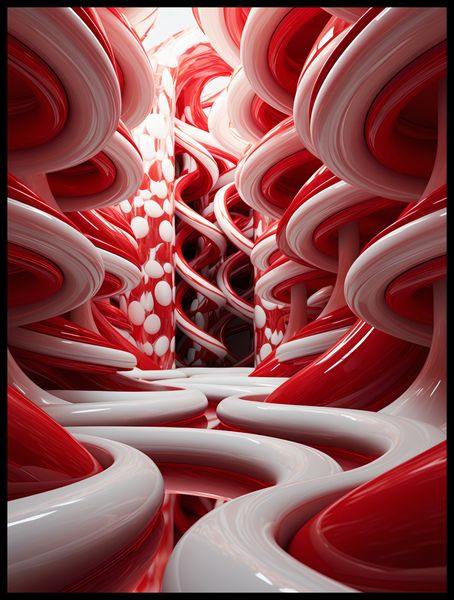 Plakat 60x80cm Czerwone Wiry zdjęcie 2