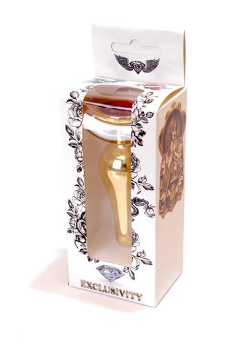 Plug-Jewellery Gold BUTT PLUG- Red na Arena.pl
