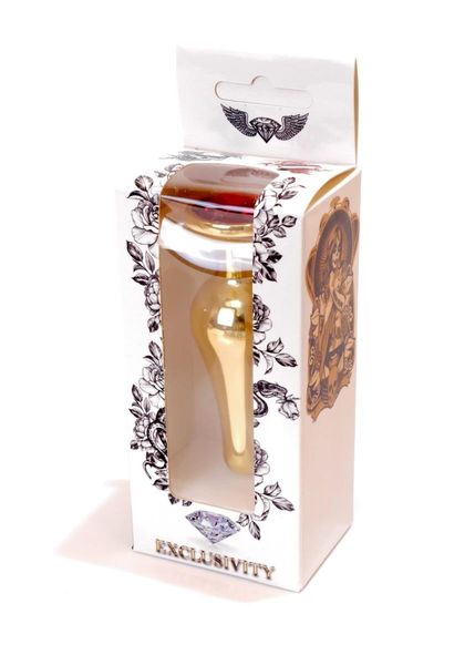 Plug-Jewellery Gold BUTT PLUG- Red zdjęcie 10