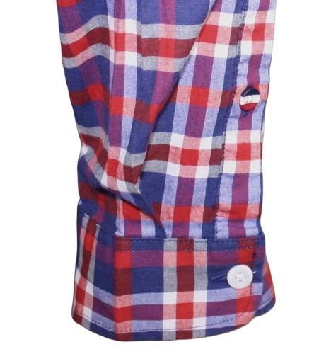 Męska koszula Tommy Jeans -Check Shirt Slim czerwona kratka DM0DM11328 - M na Arena.pl