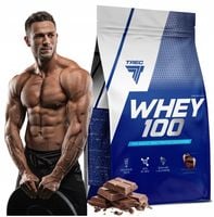 BIAŁKO WPC Trec Whey 100 900g PYSZNE PROTEINY NA MASĘ MIĘŚNIE DO TRENINGU