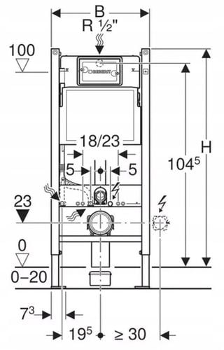 Stelaż podtynkowy do toalety Geberit Duofix Basic na Arena.pl