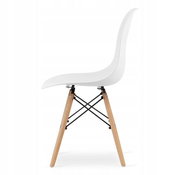 Zestaw stół okrągły TODI 90 biały + 4 krzesła OSAKA białe zdjęcie 5