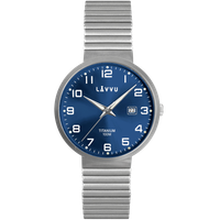 LAVVU Tytanowy zegarek rozciągany o wodoszczelności 100M LUNDEN Blue
