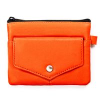 kluczówka ze skóry naturalnej w pomarańczowym kolorze